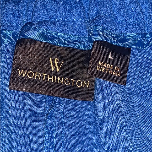 Blue High Rise Cropped Pants - Picture 4 of 4